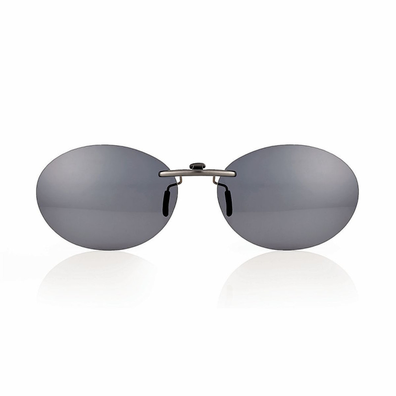 Clip polarise gris cat 3 pour montures acetate 54mm x 39mm