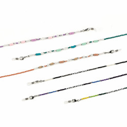 Set chainette madeire avec perles / 6 modeles differents + microfibres (6 pcs)