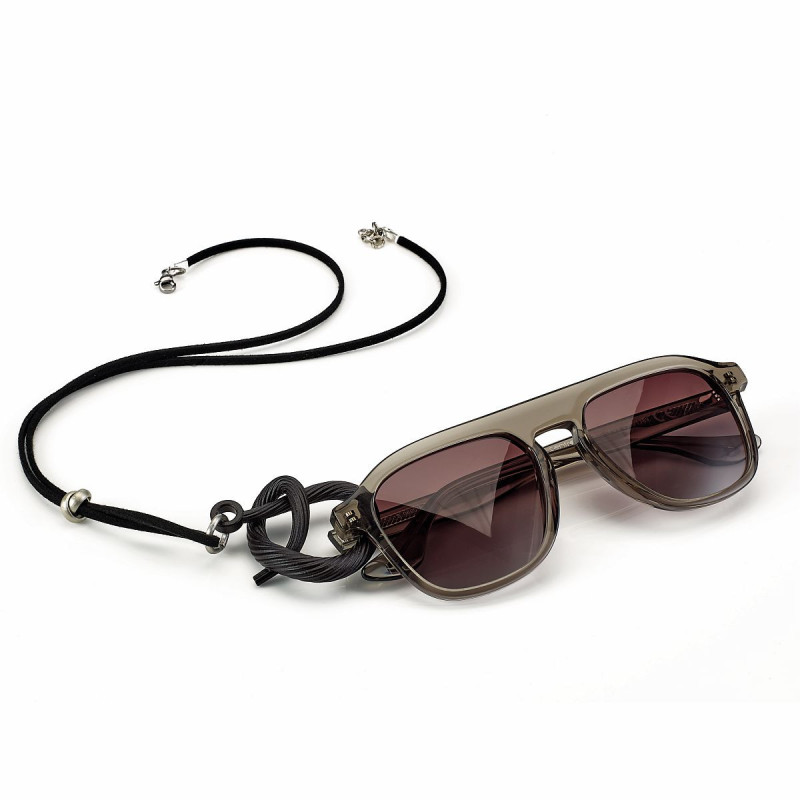 Pendentifs porte lunette noeud - impression 3d + cordon en alcantara (1 pce)