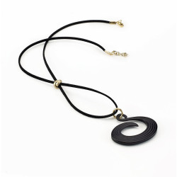 Pendentifs porte lunette spirale - impression 3d + cordon en alcantara (1 pce)