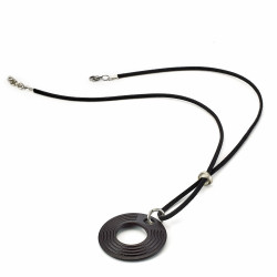 Pendentifs porte lunette rond - impression 3d + cordon en alcantara (1 pce)