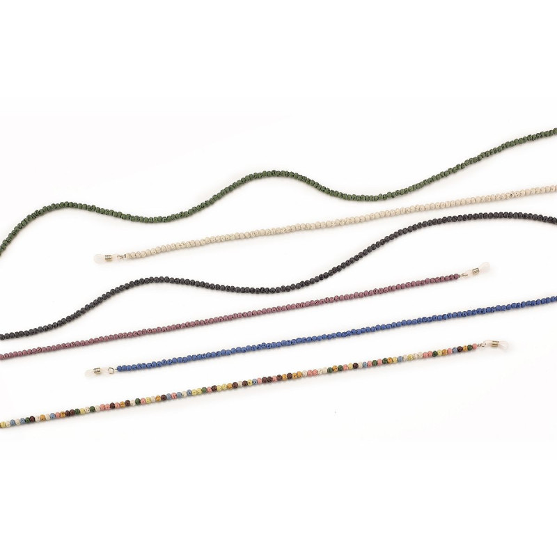 Kit chainettes perles - perle de lave 6 couleurs differentes (6 pieces)