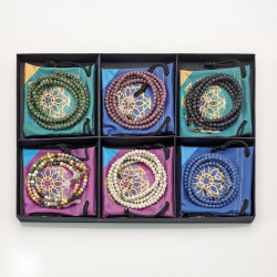 Kit chainettes perles - perle de lave 6 couleurs differentes (6 pieces)