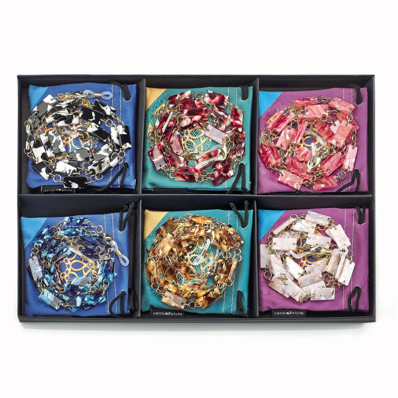 Set chainettes airport ultralegere en acetate + microfibres (6 pcs)