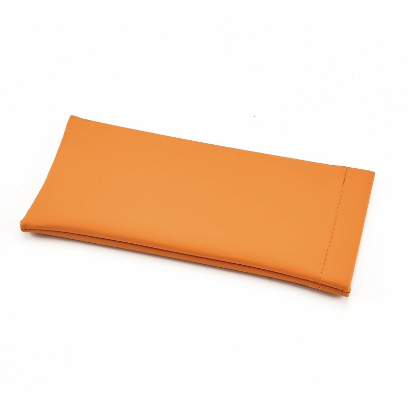 Etui souple large orange fermeture clic clac 170x88mm (12pcs)