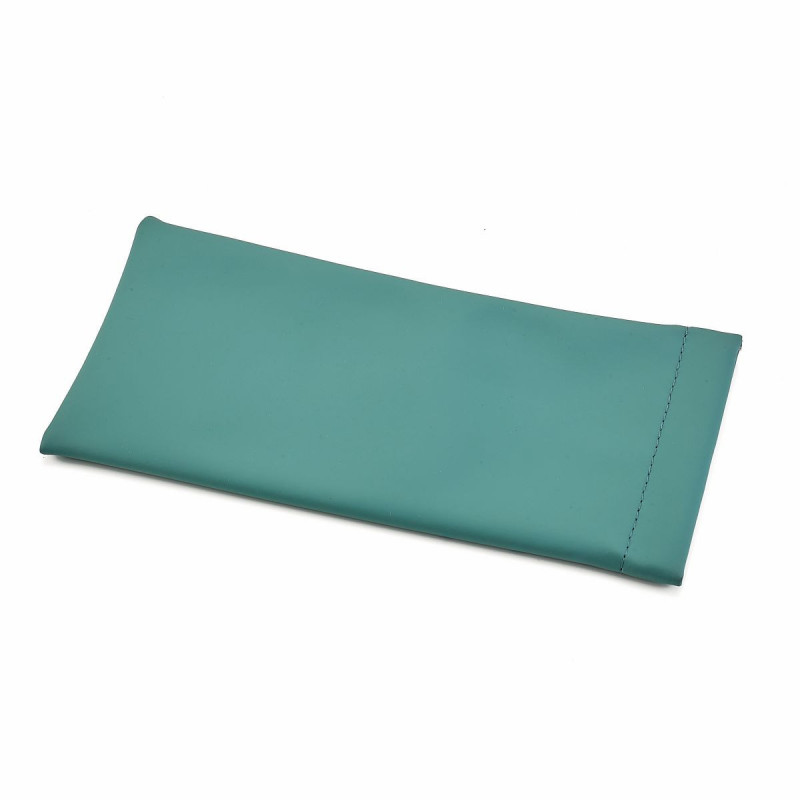 Etui souple large vert fermeture clic clac 170x88mm (12pcs)