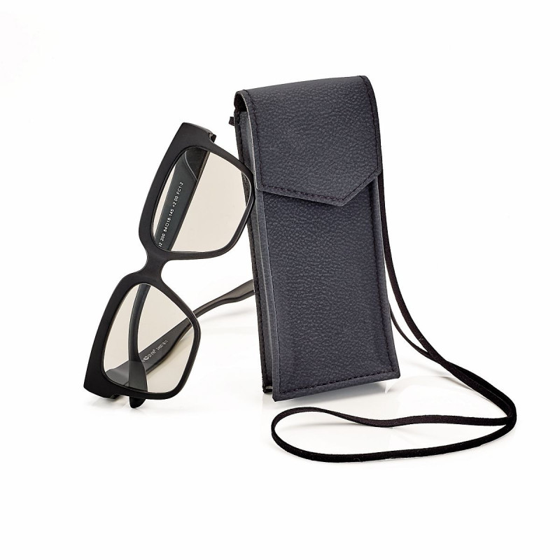Etui souple avec cordon de serrage tour de cou coul. noire-150x60x20 mm (10 pcs)