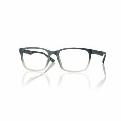 Monture acetate rectangulaire vert degrade mat + clip pliant 55 18-145 prix net
