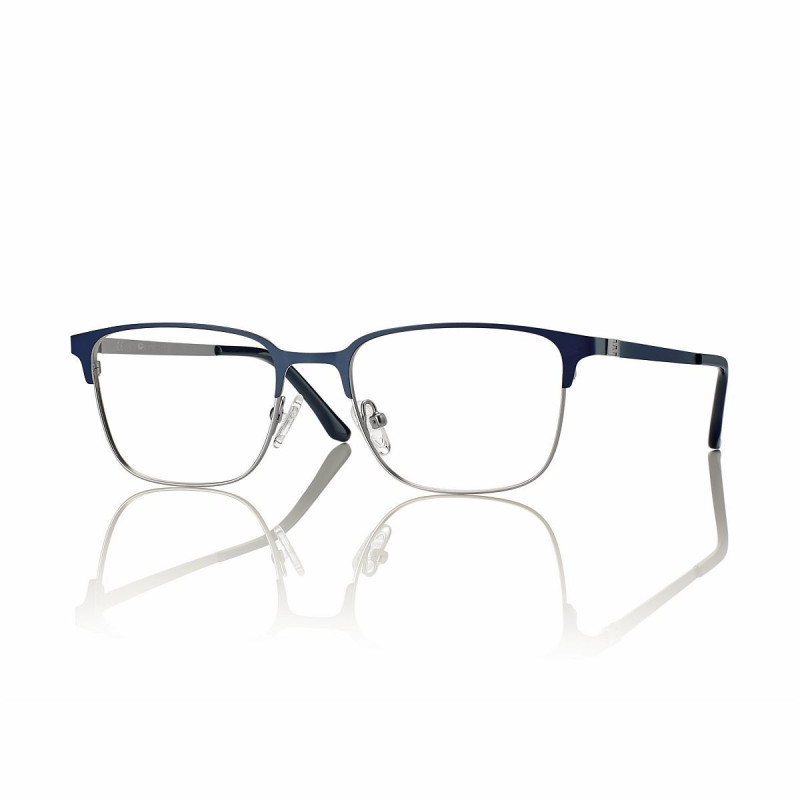 Monture homme metal argent/bleu+clip bleu mat verre bleu 52 18-145 prix net