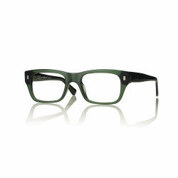 Monture acetate rectangulaire vert brillant + clip - 51 19-145 prix net