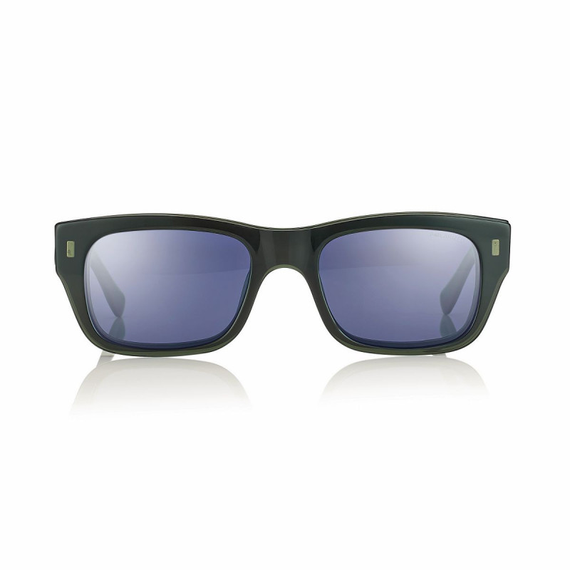 Monture acetate rectangulaire vert brillant + clip - 51 19-145 prix net