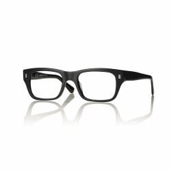 Monture acetate rectangulaire noir brillant + clip - 51 19-145 prix net