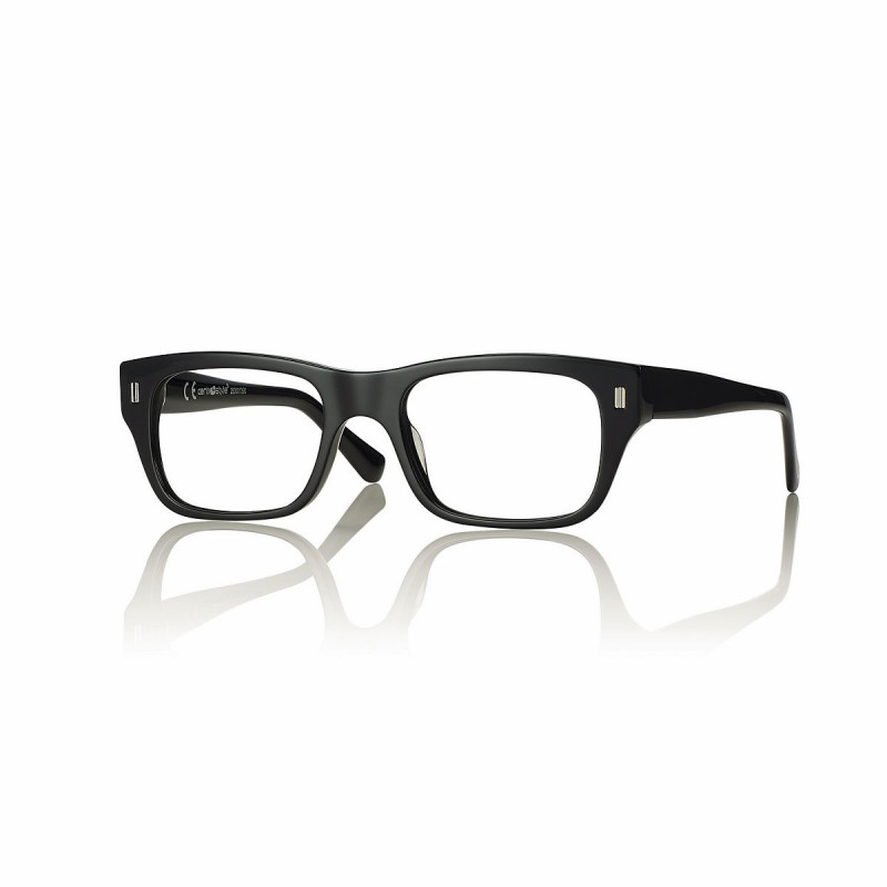 Monture acetate rectangulaire noir brillant + clip - 51 19-145 prix net