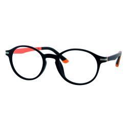 Monture ultem 46 noir/orange + 2 clips gris/argent miroir prix net