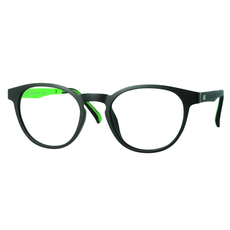 Monture mat noire/verte+clip 47 prix net