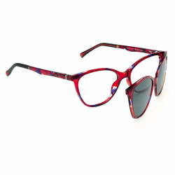 Monture neyeture rouge/violet+ clip gris 52 16-140 prix net