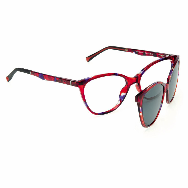 Monture neyeture rouge/violet+ clip gris 52 16-140 prix net