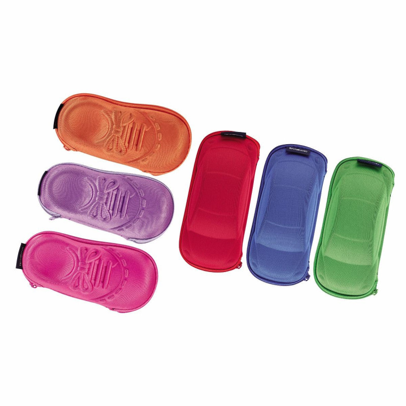 Etuis semi-rigides voiture+chaussures coul.assort.(12pieces)