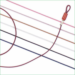 Cordelettes thin microfibre couleurs assort.(12pcs)