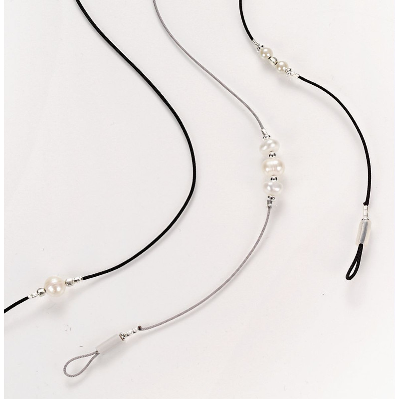 Cordelettes microfibre perles assort.6pcs