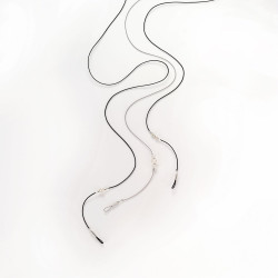 Cordelettes microfibre perles assort.6pcs