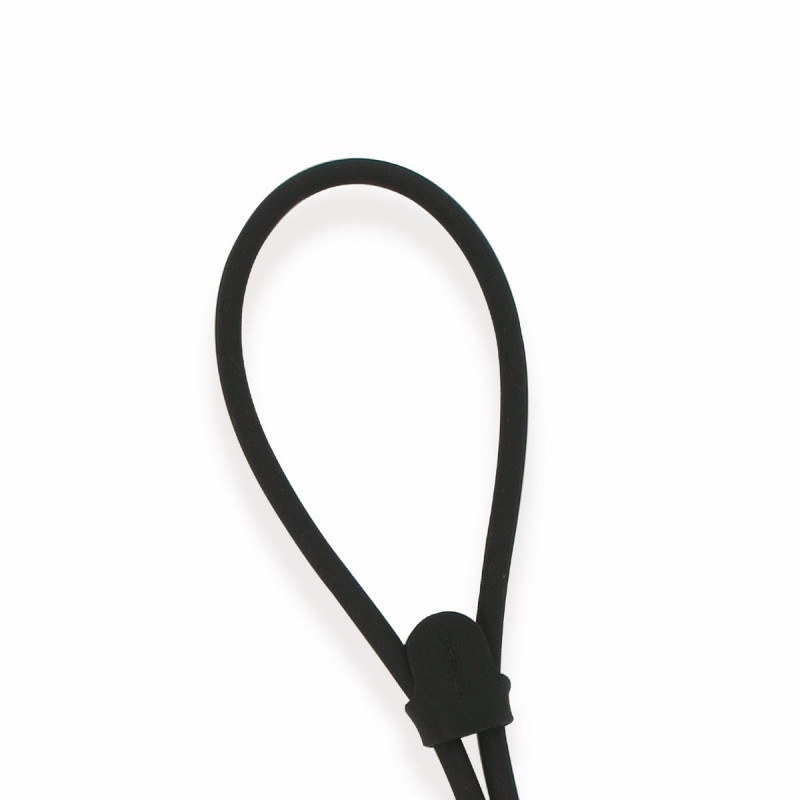 Cordelettes sil. medium noires diam.inr.3mm(6pces)