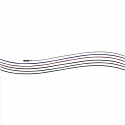 Cordelettes couleurs assort. ressort gun metal (50 pces)