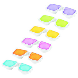 Boite pour lentilles forme lunettes solaires (24 pces)