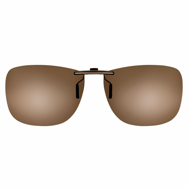 Clip pol. brun monture acetate pt.met. 57x44.5mm