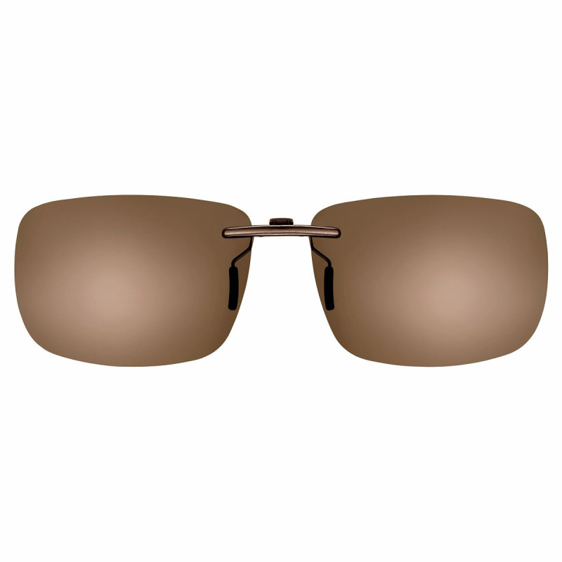 Clip pol. brun monture acetate pt.met. 58x42.5mm