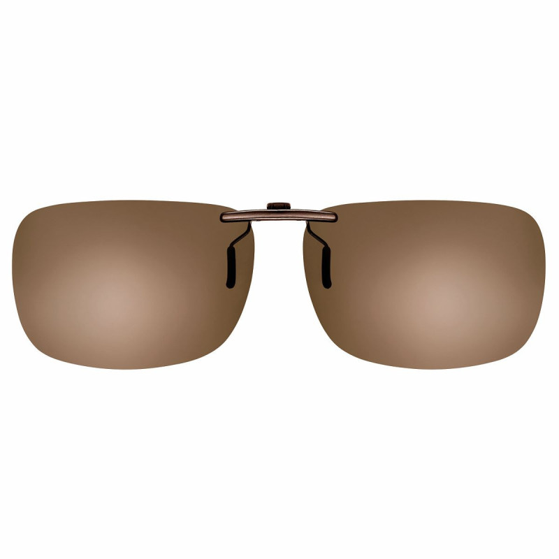 Clip pol. brun monture acetate pt.met. 60 x 42mm