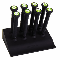 Set 8 tourne ecrous + presentoir + 16 lames