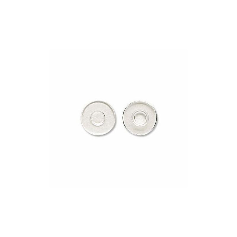 Plaq sil ronde style timon 9.5mm(10prs)