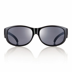 Surlunettes noir verres gris