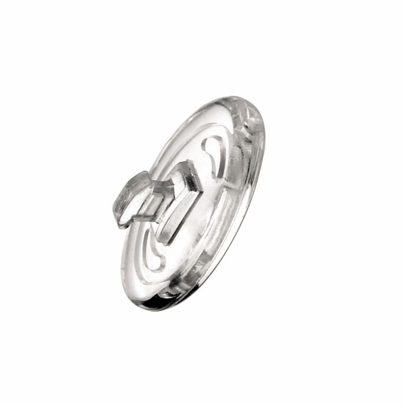 Plaq primadona sil ovale dble clip 13mm (5 prs)