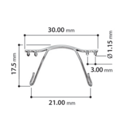 Pont titanium dore pour percee (1pc)
