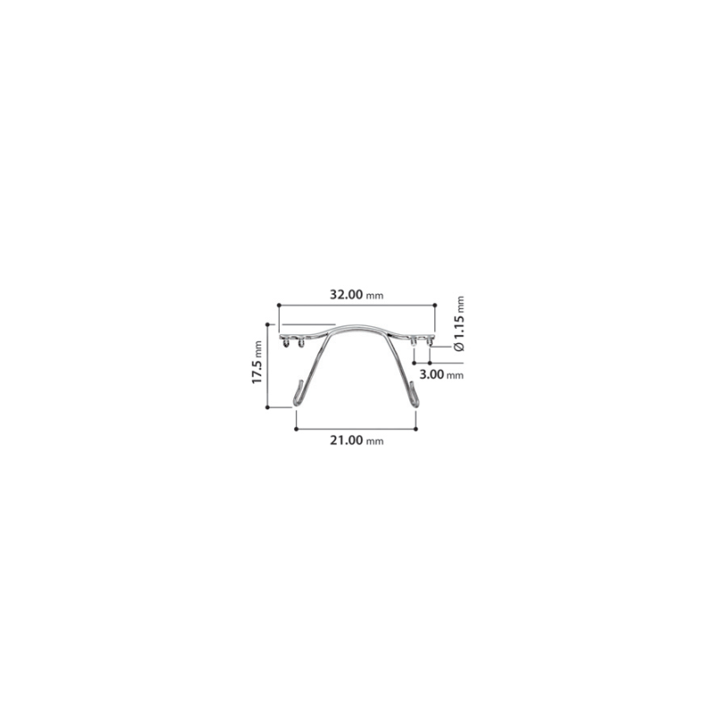 Pont titanium gold pour percee (1pc)