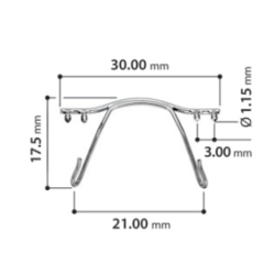 Pont en acier inoxydable bleu pour percee (pc)
