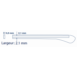 Embouts  plats noir (5 paires)