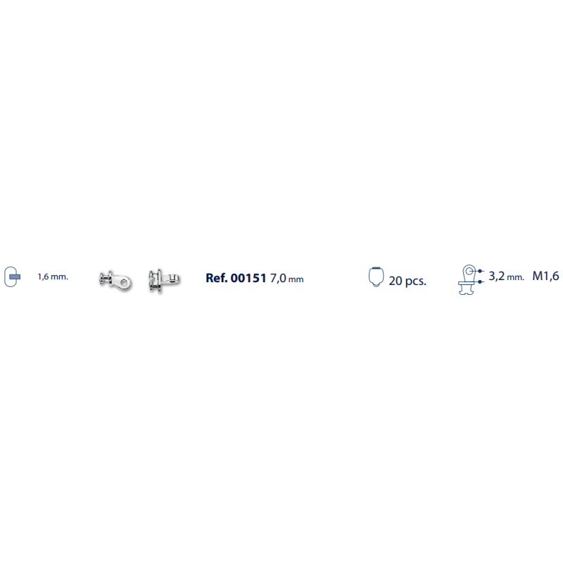 Charniere a incruster (20pces)