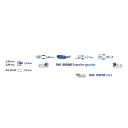 Charnieres a river pour face 3mm (20pces)