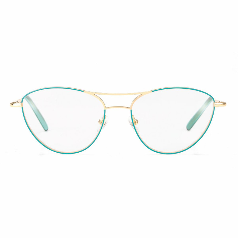 Lunette de lecture airport metal bleue-vert/or +1.5 prix net