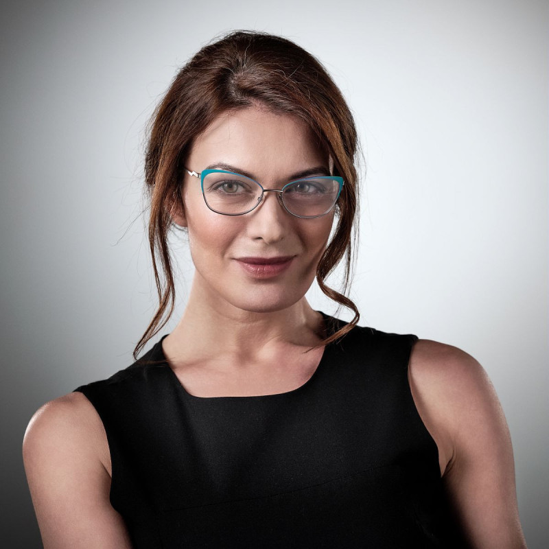 Lunette de lecture airport metal bleue-vert/or +1.5 prix net