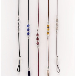 Cordelettes microfibre crystal assort. 6pc