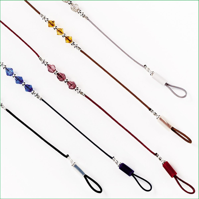 Cordelettes microfibre crystal assort. 6pc