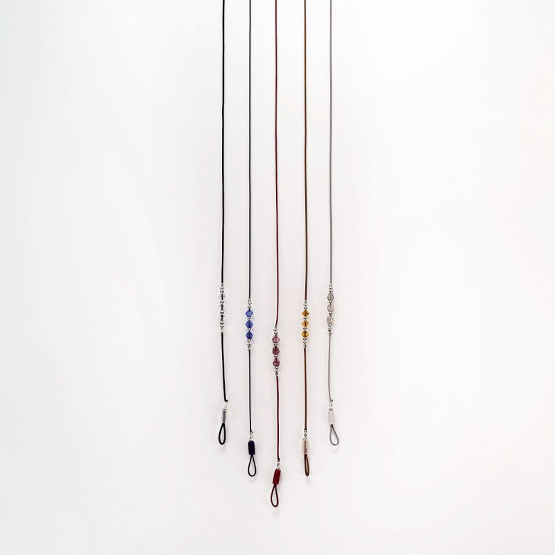 Cordelettes microfibre crystal assort. 6pc