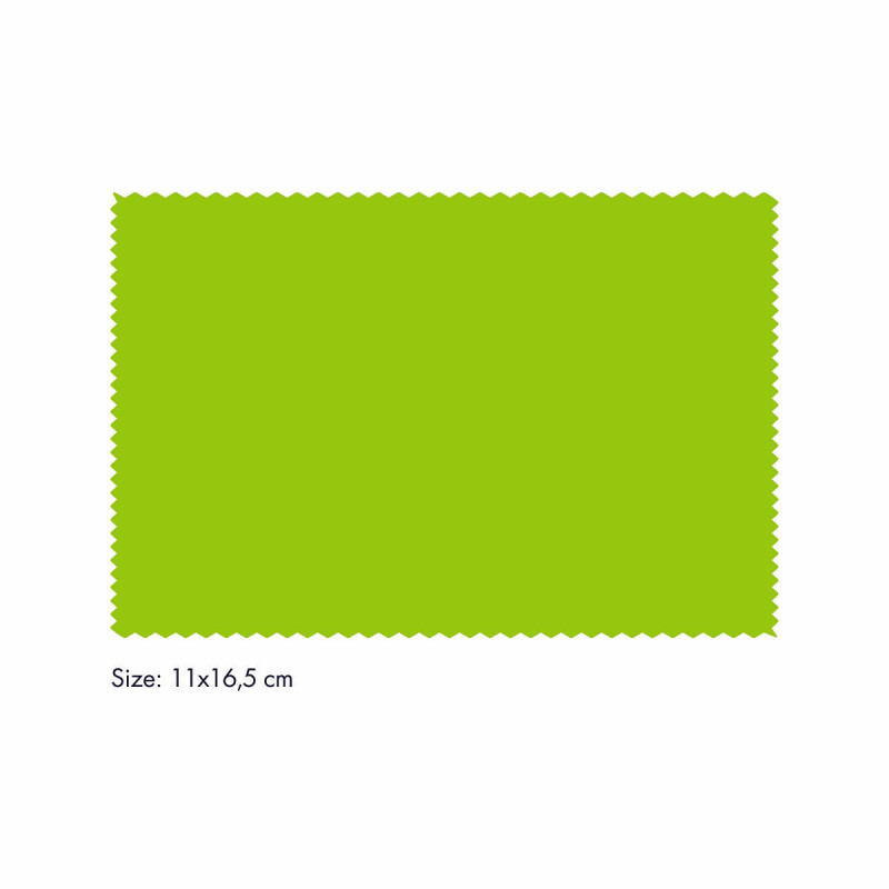 Microfibre vert 11x16.5 (100pces)