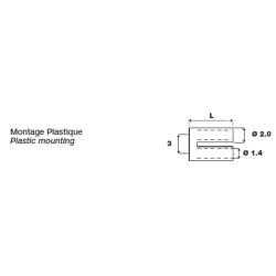 Douille cavalier type silh 2x 7mm(25pcs)