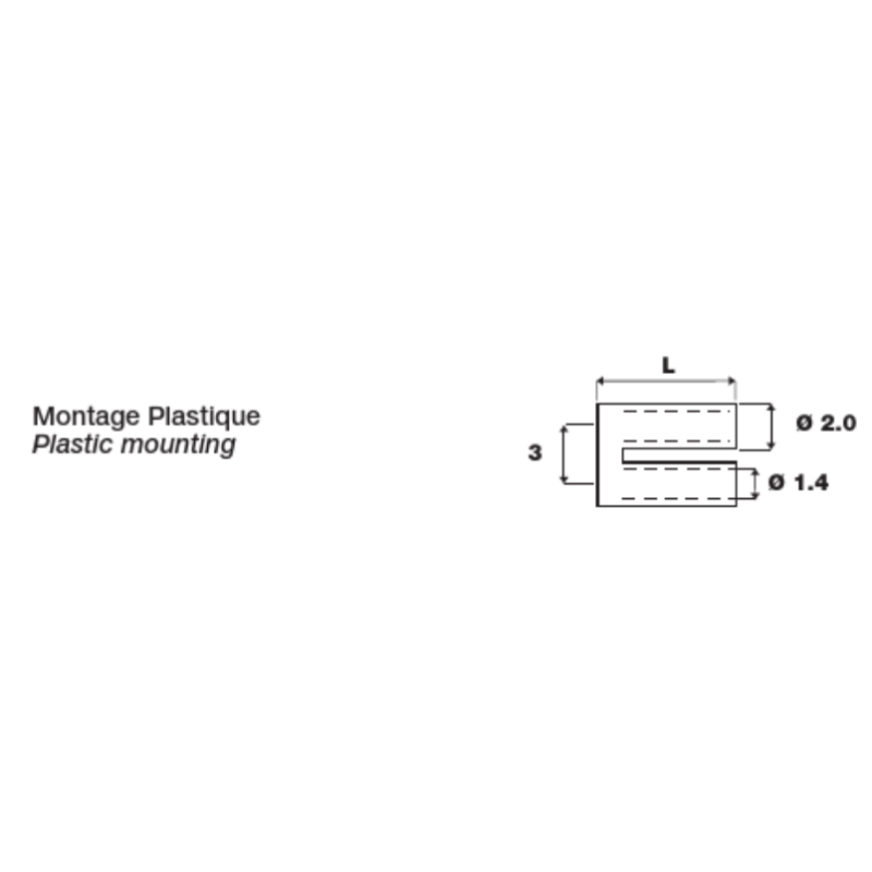 Douille cavalier type silh 2x 7mm(25pcs)