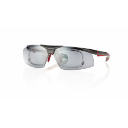 Lunette de sport soleil noir/rouge prix net